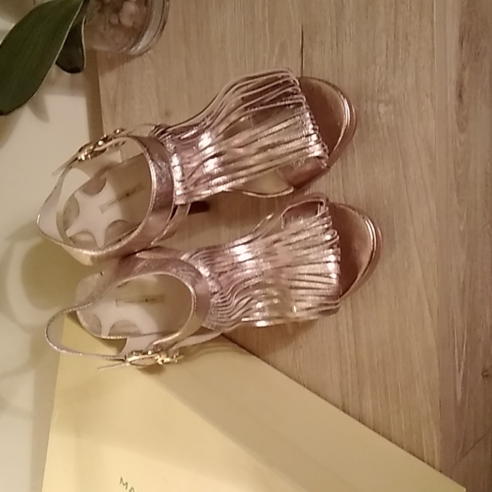 Good looking Gold platform sandals